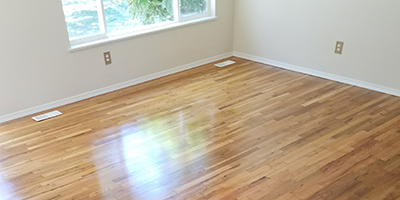 Newly installed hard wood floors by a professional contractor